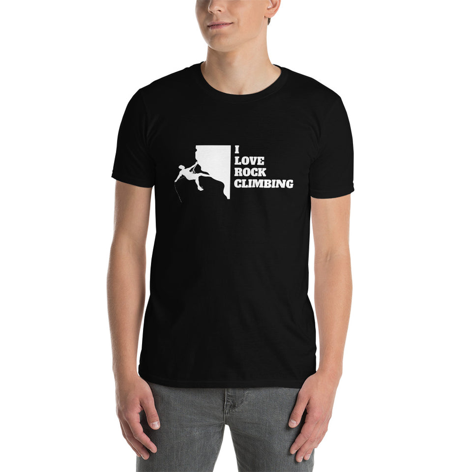 I Love Rock Climbing Shirt | Mountain Climbing Rocks Tshirt | Rock Climbing Unisex T-Shirt