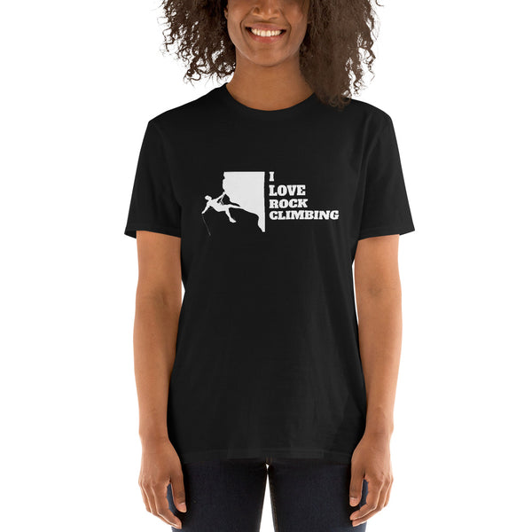 I Love Rock Climbing Shirt | Mountain Climbing Rocks Tshirt | Rock Climbing Unisex T-Shirt