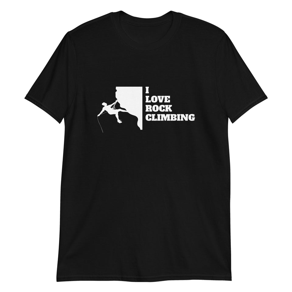 I Love Rock Climbing Shirt | Mountain Climbing Rocks Tshirt | Rock Climbing Unisex T-Shirt