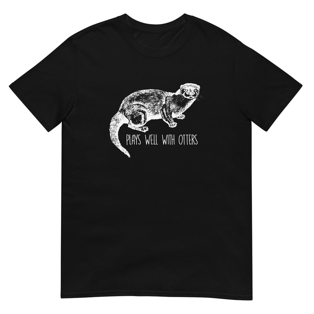 Otter Shirt | Otter Gift Plays Well With Otters | Sea Otter Unisex T-Shirt