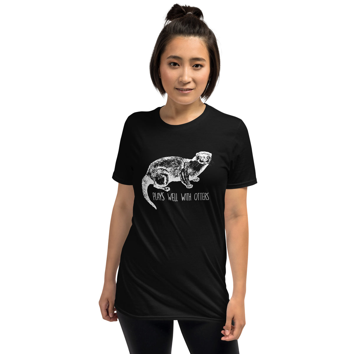 Otter Shirt | Otter Gift Plays Well With Otters | Sea Otter Unisex T-Shirt