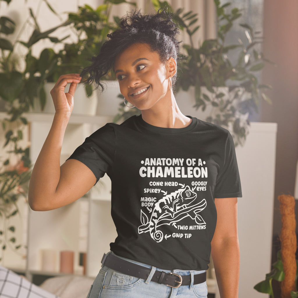 Chameleon Shirt | Anatomy Of A Chameleon Gift Dark | Chameleon Unisex T-Shirt