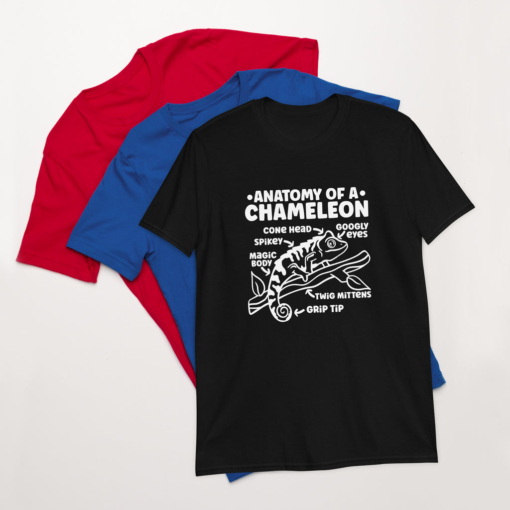 Chameleon Shirt | Anatomy Of A Chameleon Gift Dark | Chameleon Unisex T-Shirt
