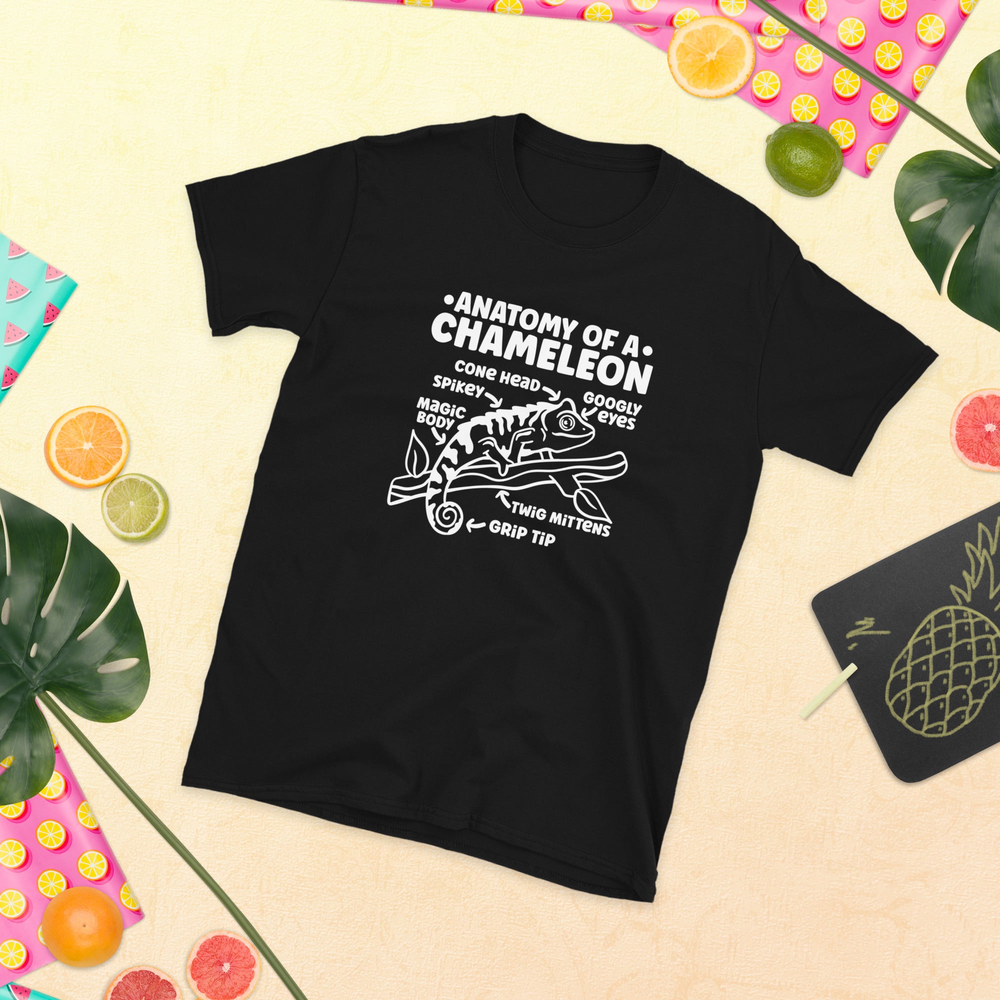 Chameleon Shirt | Anatomy Of A Chameleon Gift Dark | Chameleon Unisex T-Shirt
