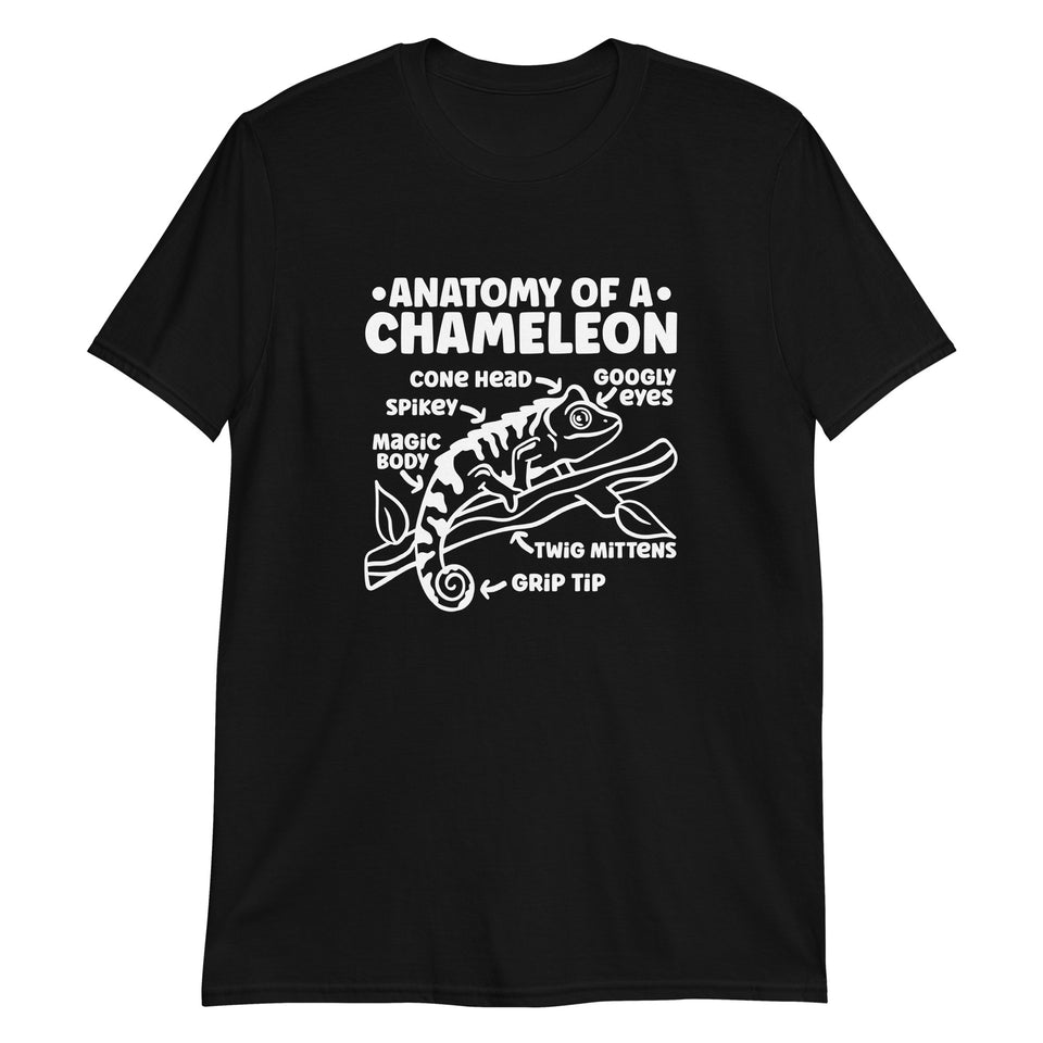 Chameleon Shirt | Anatomy Of A Chameleon Gift Dark | Chameleon Unisex T-Shirt