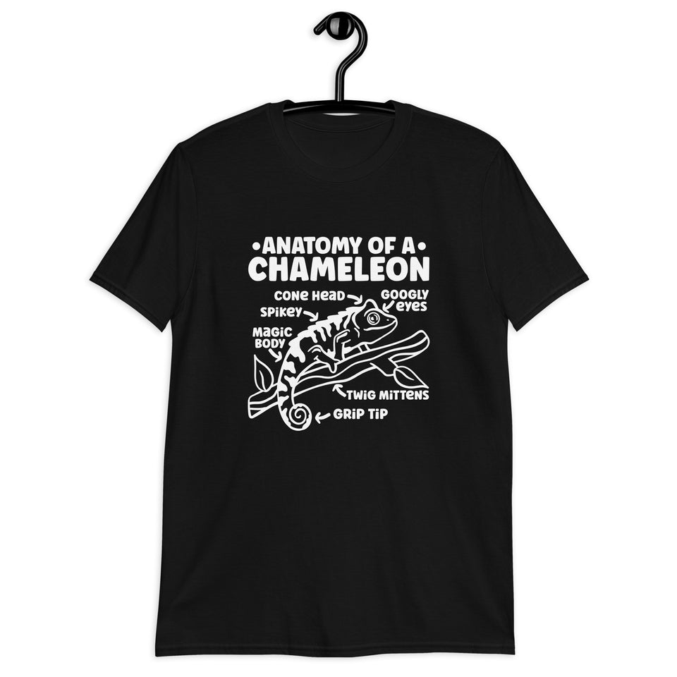 Chameleon Shirt | Anatomy Of A Chameleon Gift Dark | Chameleon Unisex T-Shirt