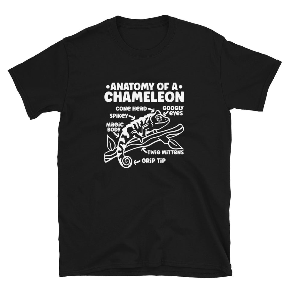 Chameleon Shirt | Anatomy Of A Chameleon Gift Dark | Chameleon Unisex T-Shirt