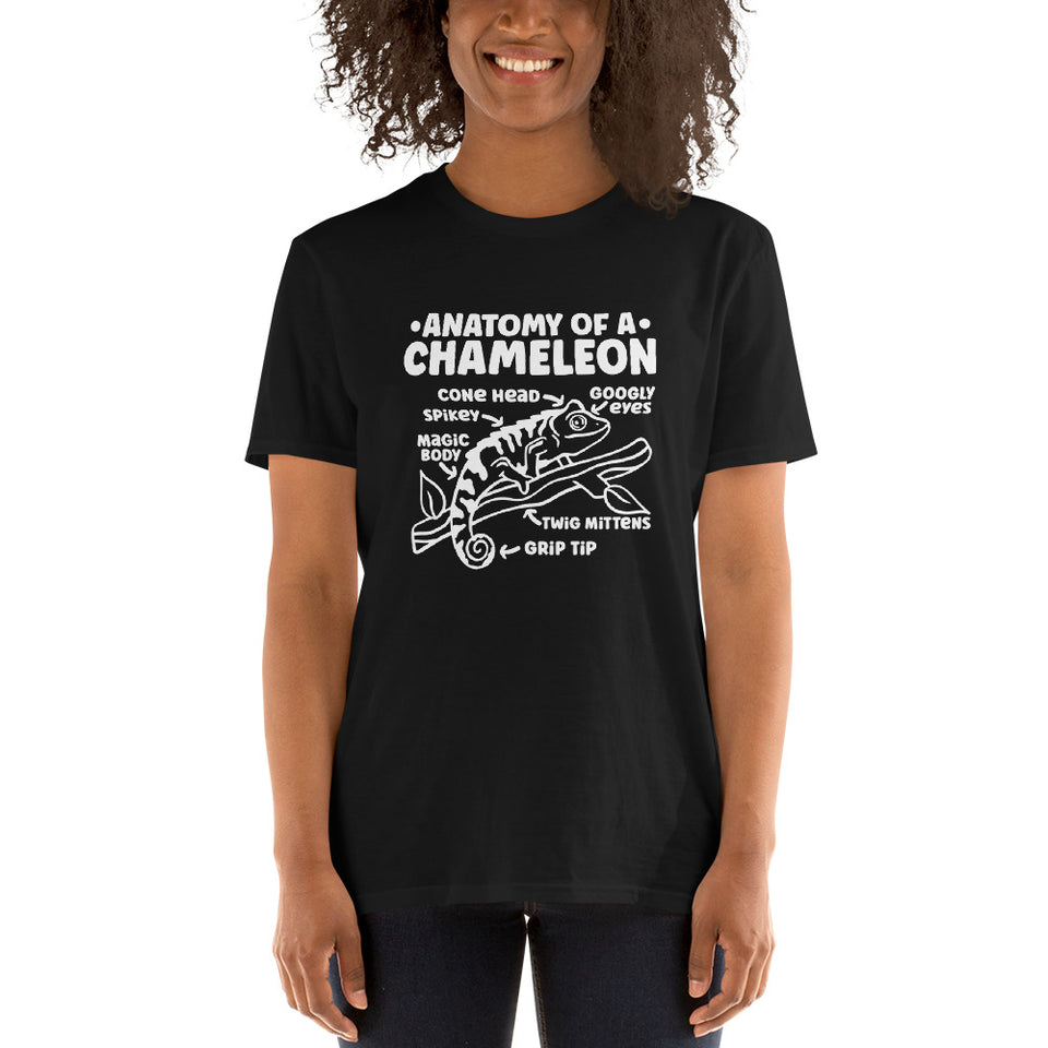 Chameleon Shirt | Anatomy Of A Chameleon Gift Dark | Chameleon Unisex T-Shirt