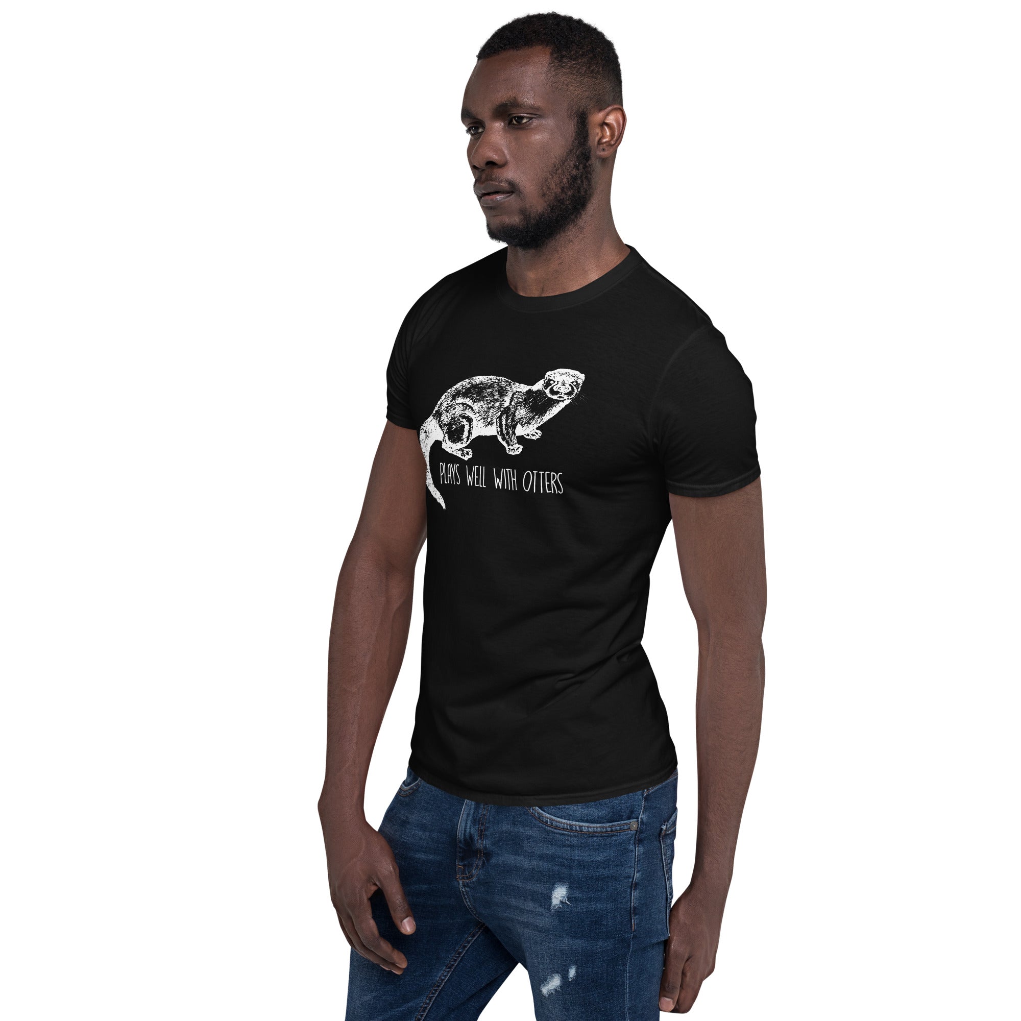 Otter Shirt | Otter Gift Plays Well With Otters | Sea Otter Unisex T-Shirt