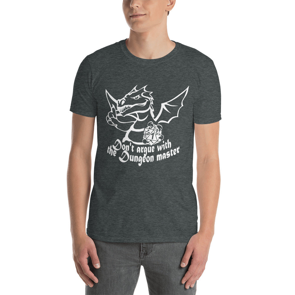 Don't Argue With The Dungeon Master RPG Dice Shirt | Dungeon Master Tee | Tabletop RPG | Tabletop Games | RPG T Shirt | Role Playing Unisex T-Shirt