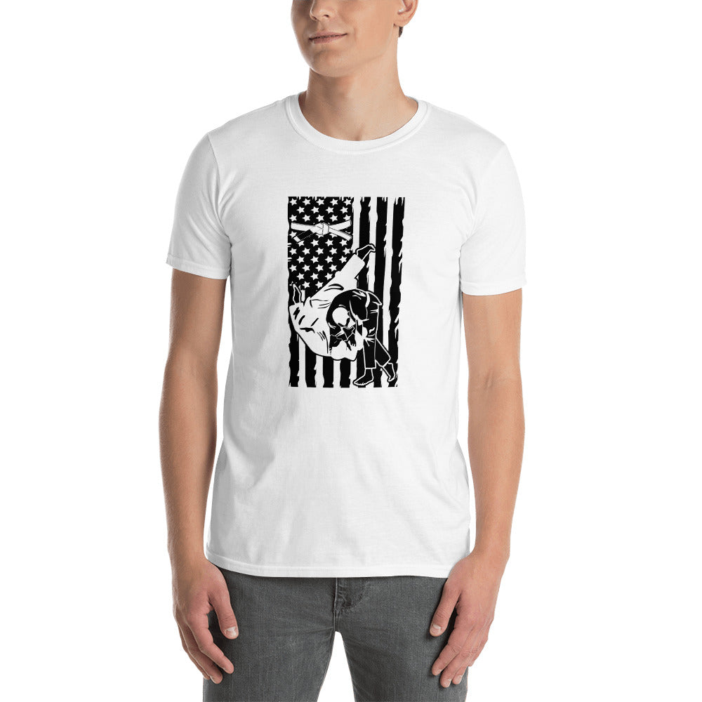 Brazilian Jiu Jitsu Throw Flag White Shirt | BJJ Shirt | Brazilian Jiu-Jitsu Unisex T-Shirt Main image