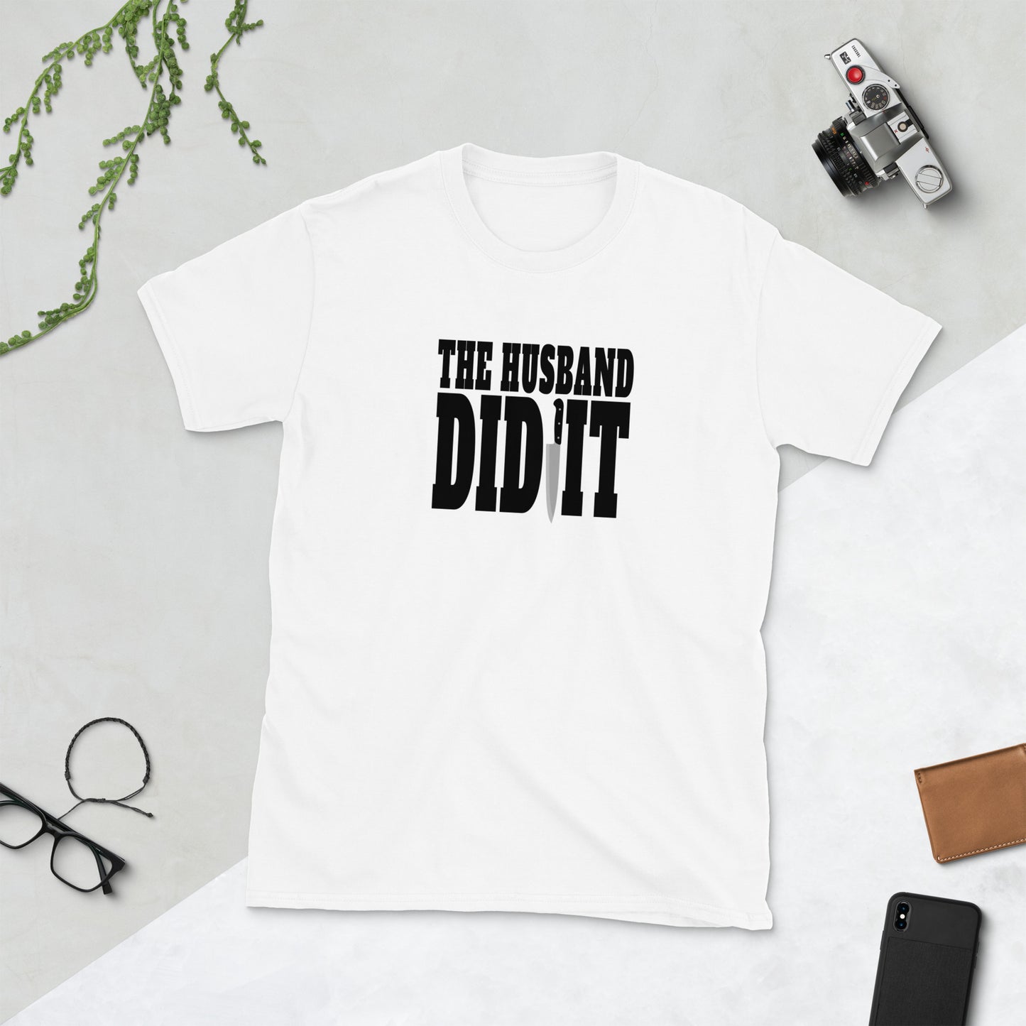 True Crime Shirt | True Crime Gifts | The Husband Did It True Crime Unisex T-Shirt