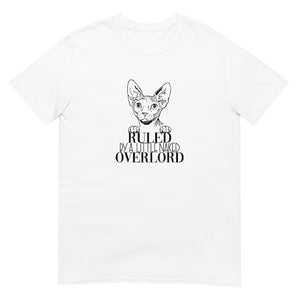 Sphynx Cat Shirt | Sphynx Cat Gifts | Ruled By A Little Naked Overlord Sphynx Cat Unisex White T-Shirt Sphynx Cat Shirt | Sphynx Cat Gifts | Ruled By A Little Naked Overlord Sphynx Cat Unisex White T-Shirt