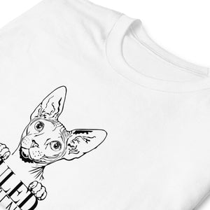 Sphynx Cat Shirt | Sphynx Cat Gifts | Ruled By A Little Naked Overlord Sphynx Cat Unisex White T-Shirt Sphynx Cat Shirt | Sphynx Cat Gifts | Ruled By A Little Naked Overlord Sphynx Cat Unisex White T-Shirt