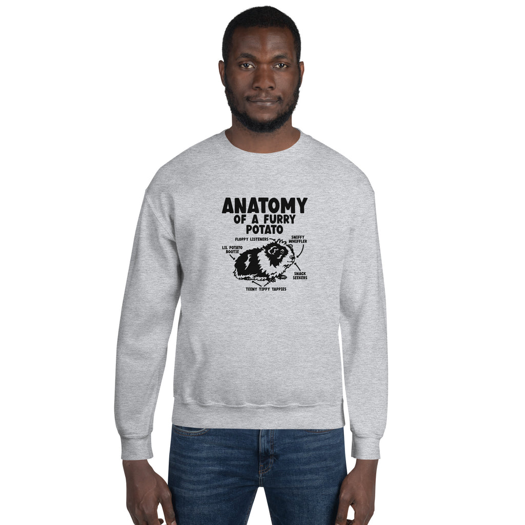 Guinea Pig Anatomy Of A Furry Potato Sweatshirt | Guinea Pig Gifts | Guinea Pig Unisex Sweatshirt