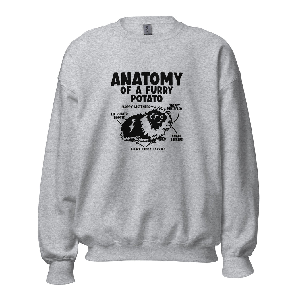 Guinea Pig Anatomy Of A Furry Potato Sweatshirt | Guinea Pig Gifts | Guinea Pig Unisex Sweatshirt