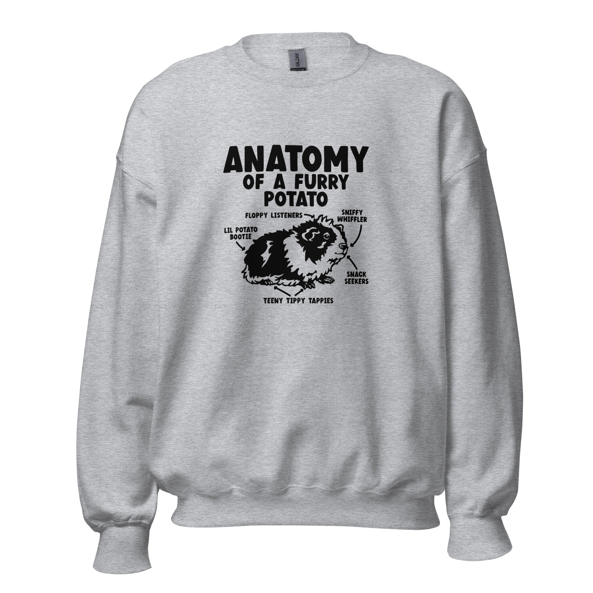 Guinea Pig Anatomy Of A Furry Potato Sweatshirt | Guinea Pig Gifts | Guinea Pig Unisex Sweatshirt