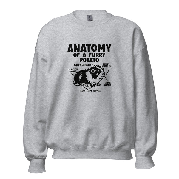 Guinea Pig Anatomy Of A Furry Potato Sweatshirt | Guinea Pig Gifts | Guinea Pig Unisex Sweatshirt