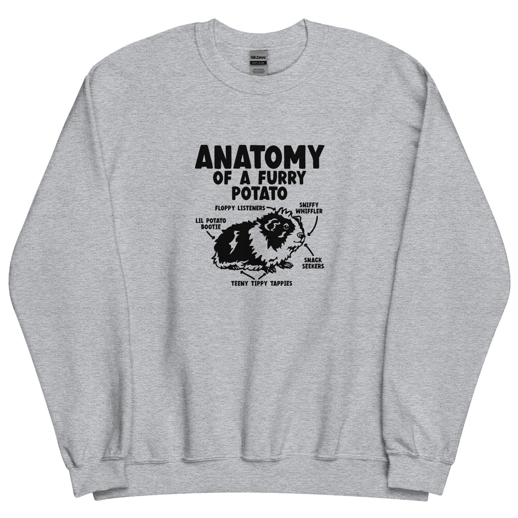 Guinea Pig Anatomy Of A Furry Potato Sweatshirt | Guinea Pig Gifts | Guinea Pig Unisex Sweatshirt