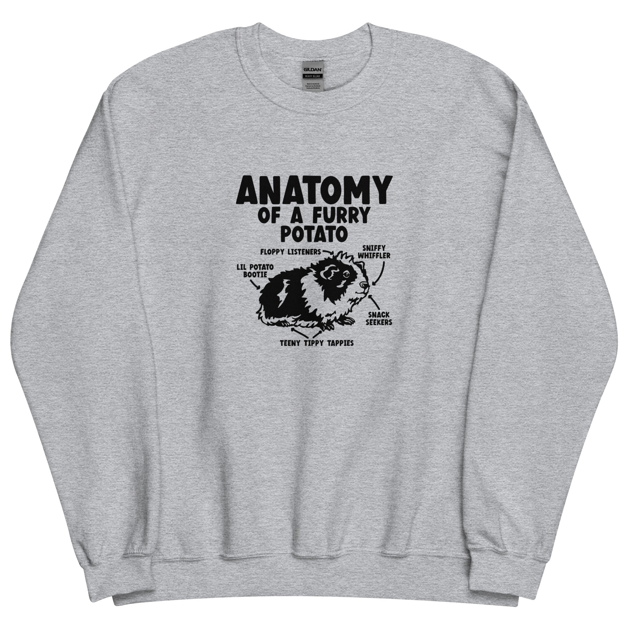 Guinea Pig Anatomy Of A Furry Potato Sweatshirt | Guinea Pig Gifts | Guinea Pig Unisex Sweatshirt