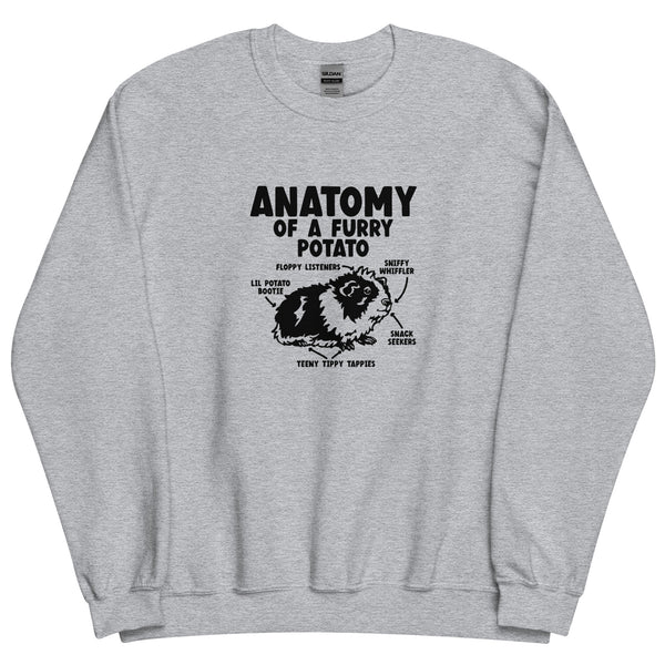 Guinea Pig Anatomy Of A Furry Potato Sweatshirt | Guinea Pig Gifts | Guinea Pig Unisex Sweatshirt