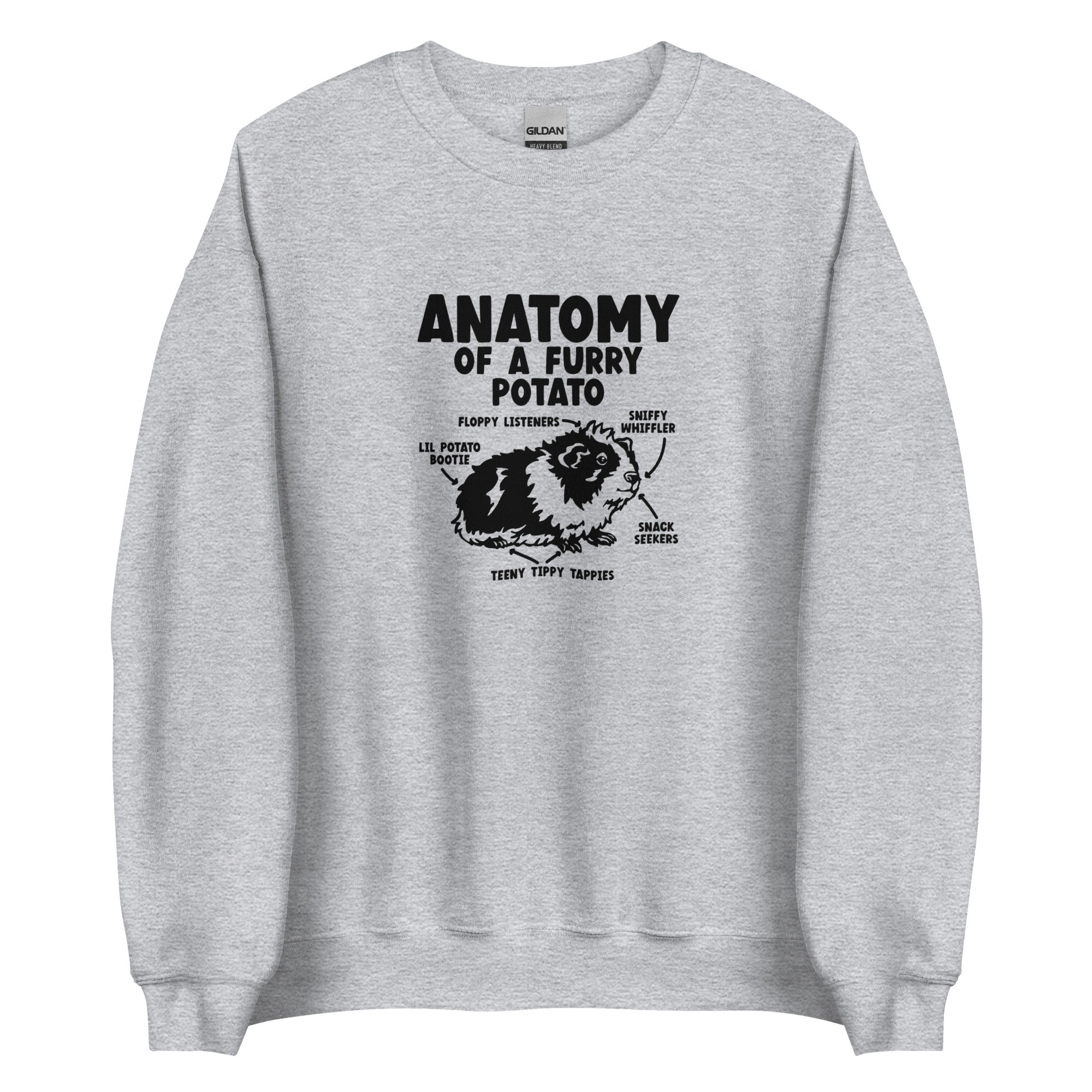 Guinea Pig Anatomy Of A Furry Potato Sweatshirt | Guinea Pig Gifts | Guinea Pig Unisex Sweatshirt