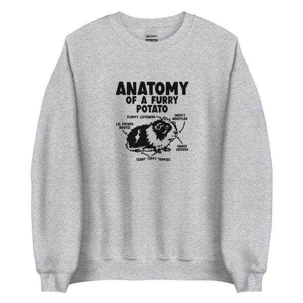 Guinea Pig Anatomy Of A Furry Potato Sweatshirt | Guinea Pig Gifts | Guinea Pig Unisex Sweatshirt