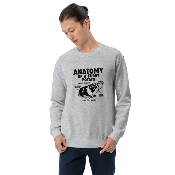 Guinea Pig Anatomy Of A Furry Potato Sweatshirt | Guinea Pig Gifts | Guinea Pig Unisex Sweatshirt