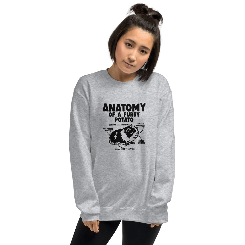 Guinea Pig Anatomy Of A Furry Potato Sweatshirt | Guinea Pig Gifts | Guinea Pig Unisex Sweatshirt