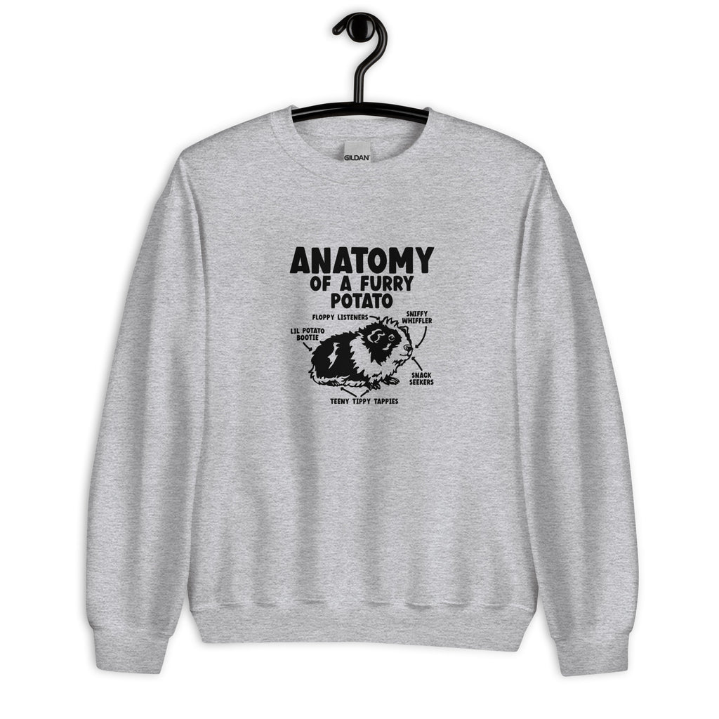 Guinea Pig Anatomy Of A Furry Potato Sweatshirt | Guinea Pig Gifts | Guinea Pig Unisex Sweatshirt