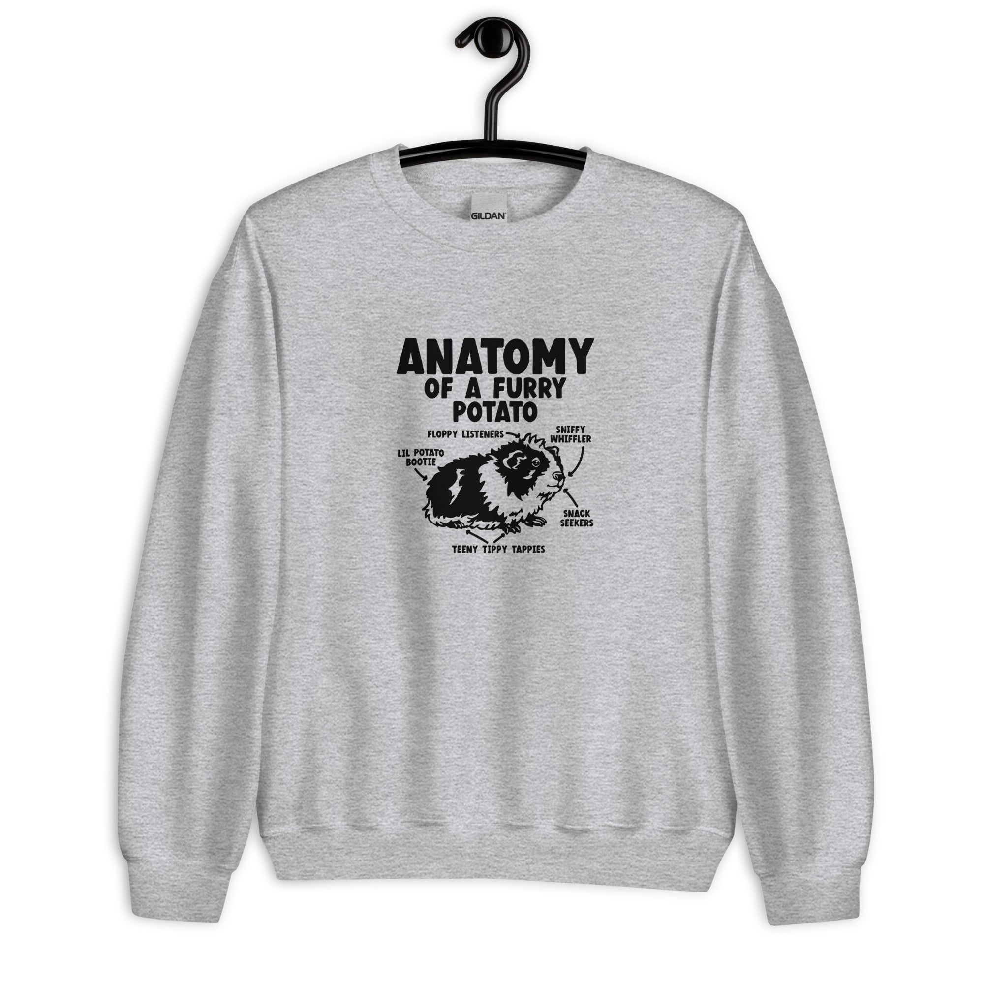 Guinea Pig Anatomy Of A Furry Potato Sweatshirt | Guinea Pig Gifts | Guinea Pig Unisex Sweatshirt
