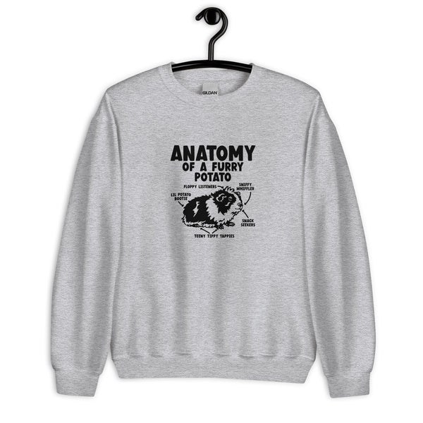 Guinea Pig Anatomy Of A Furry Potato Sweatshirt | Guinea Pig Gifts | Guinea Pig Unisex Sweatshirt