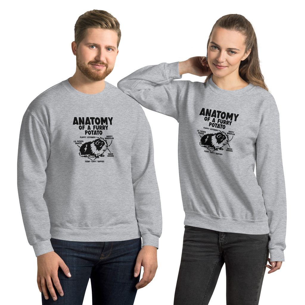 Guinea Pig Anatomy Of A Furry Potato Sweatshirt | Guinea Pig Gifts | Guinea Pig Unisex Sweatshirt