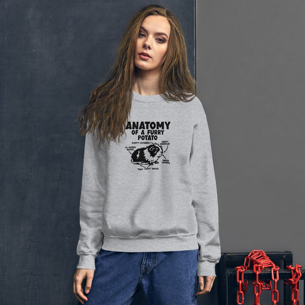 Guinea Pig Anatomy Of A Furry Potato Sweatshirt | Guinea Pig Gifts | Guinea Pig Unisex Sweatshirt