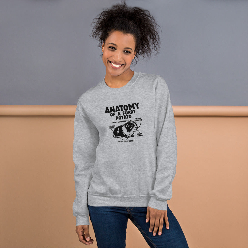 Guinea Pig Anatomy Of A Furry Potato Sweatshirt | Guinea Pig Gifts | Guinea Pig Unisex Sweatshirt