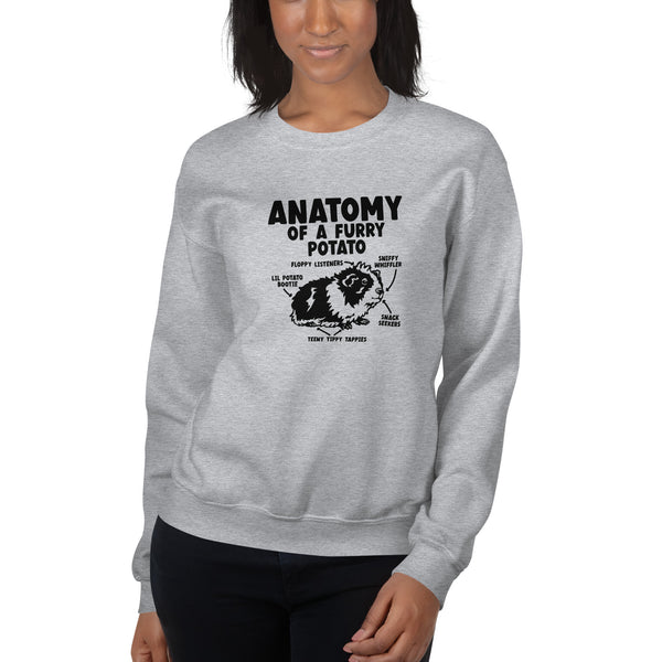 Guinea Pig Anatomy Of A Furry Potato Sweatshirt | Guinea Pig Gifts | Guinea Pig Unisex Sweatshirt