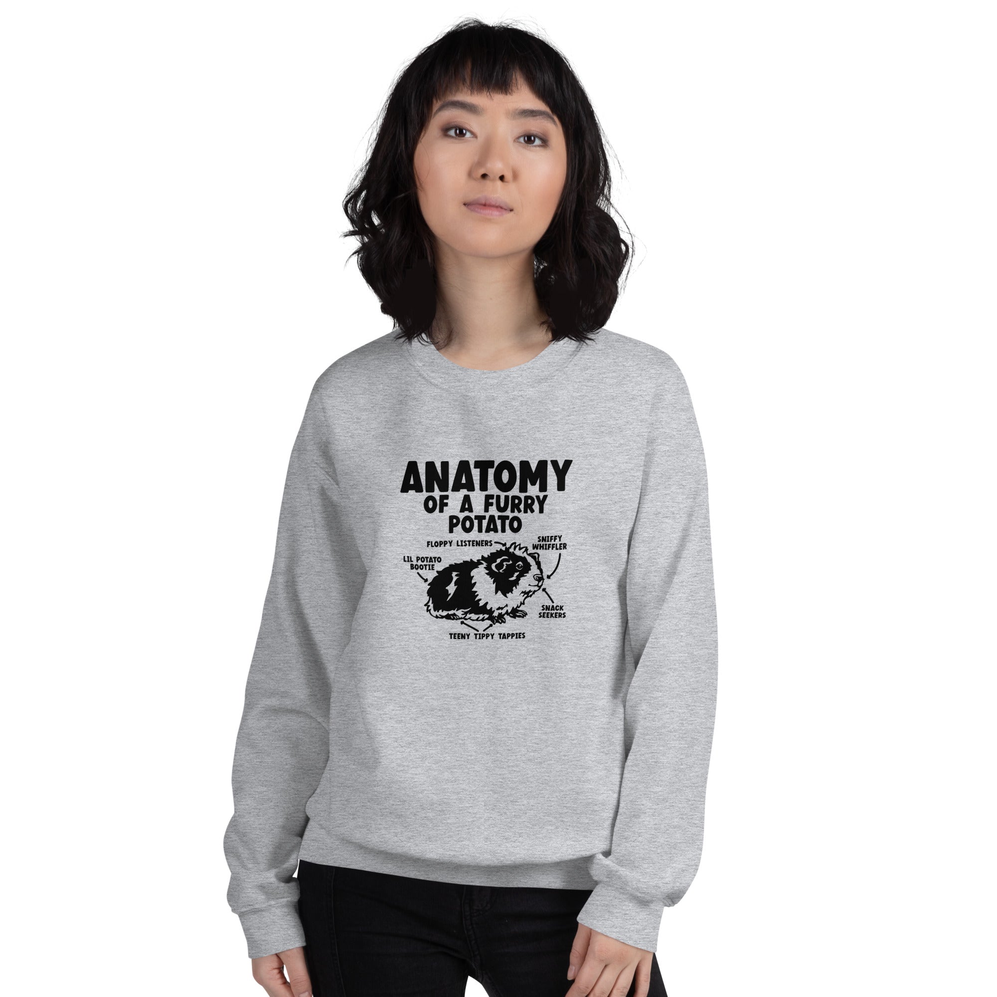 Guinea Pig Anatomy Of A Furry Potato Sweatshirt | Guinea Pig Gifts | Guinea Pig Unisex Sweatshirt