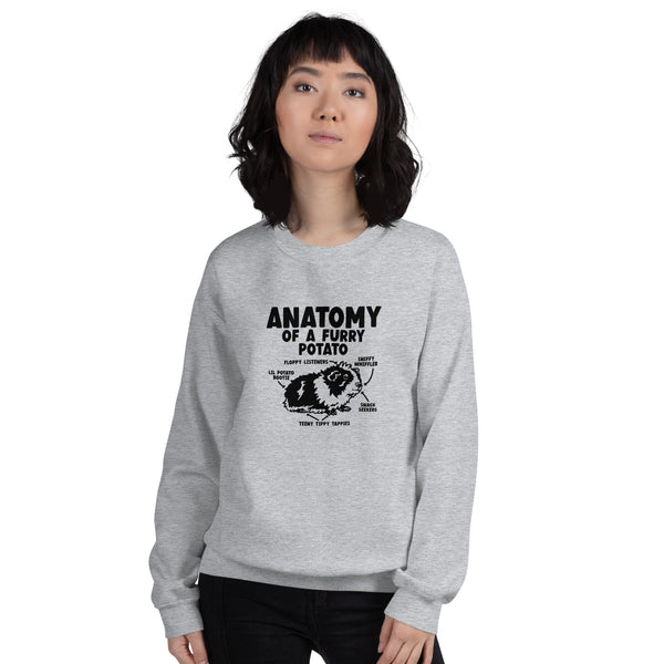 Guinea Pig Anatomy Of A Furry Potato Sweatshirt | Guinea Pig Gifts | Guinea Pig Unisex Sweatshirt