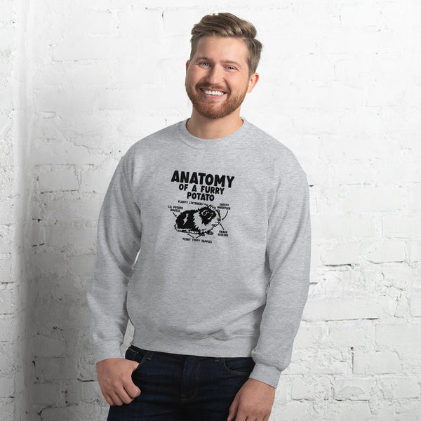 Guinea Pig Anatomy Of A Furry Potato Sweatshirt | Guinea Pig Gifts | Guinea Pig Unisex Sweatshirt