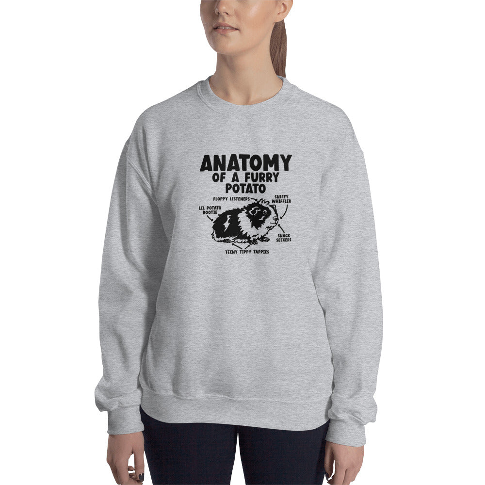 Guinea Pig Anatomy Of A Furry Potato Sweatshirt | Guinea Pig Gifts | Guinea Pig Unisex Sweatshirt