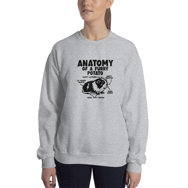 Guinea Pig Anatomy Of A Furry Potato Sweatshirt | Guinea Pig Gifts | Guinea Pig Unisex Sweatshirt