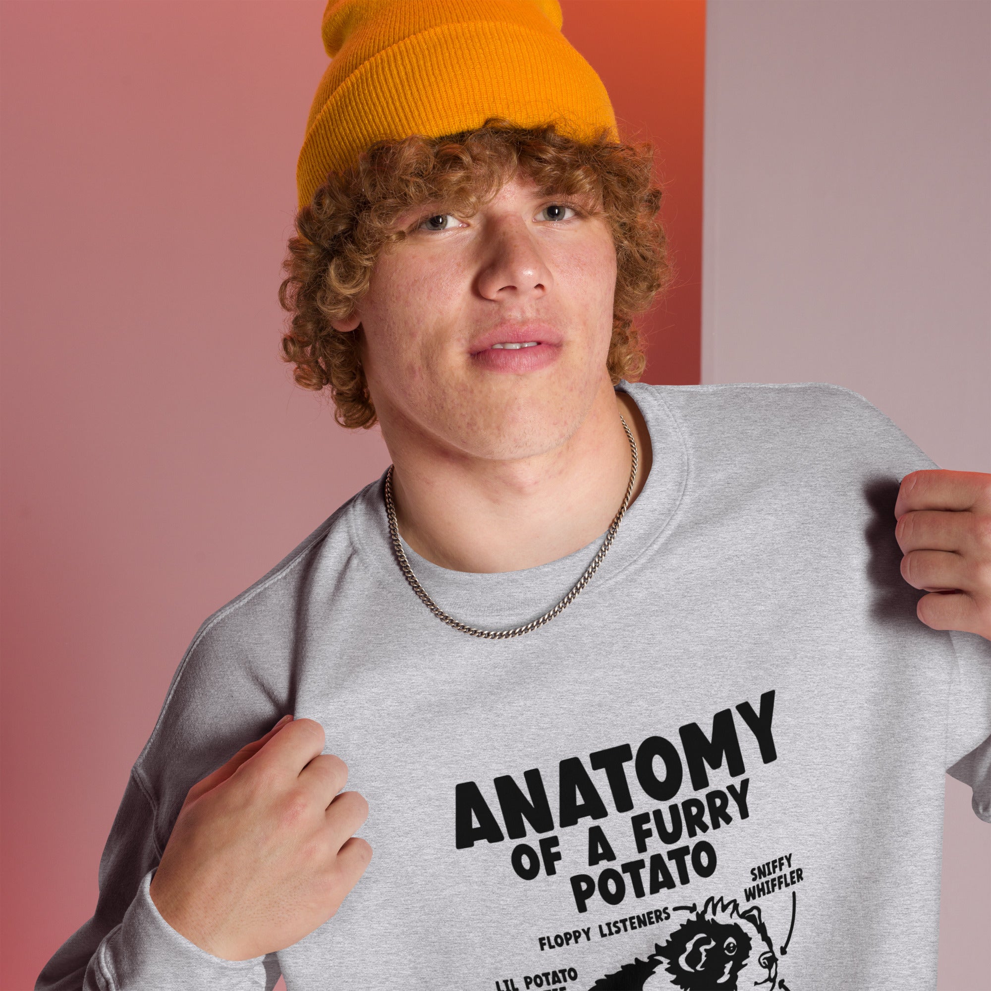 Guinea Pig Anatomy Of A Furry Potato Sweatshirt | Guinea Pig Gifts | Guinea Pig Unisex Sweatshirt Secondary image