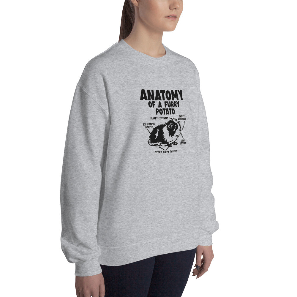 Guinea Pig Anatomy Of A Furry Potato Sweatshirt | Guinea Pig Gifts | Guinea Pig Unisex Sweatshirt