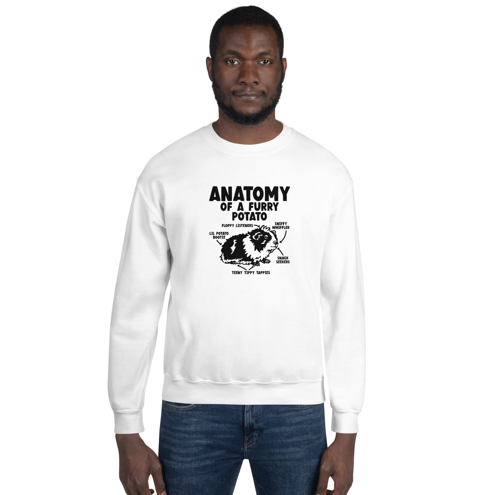 Guinea Pig Anatomy Of A Furry Potato Sweatshirt | Guinea Pig Gifts | Guinea Pig Unisex Sweatshirt