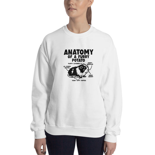 Guinea Pig Anatomy Of A Furry Potato Sweatshirt | Guinea Pig Gifts | Guinea Pig Unisex Sweatshirt