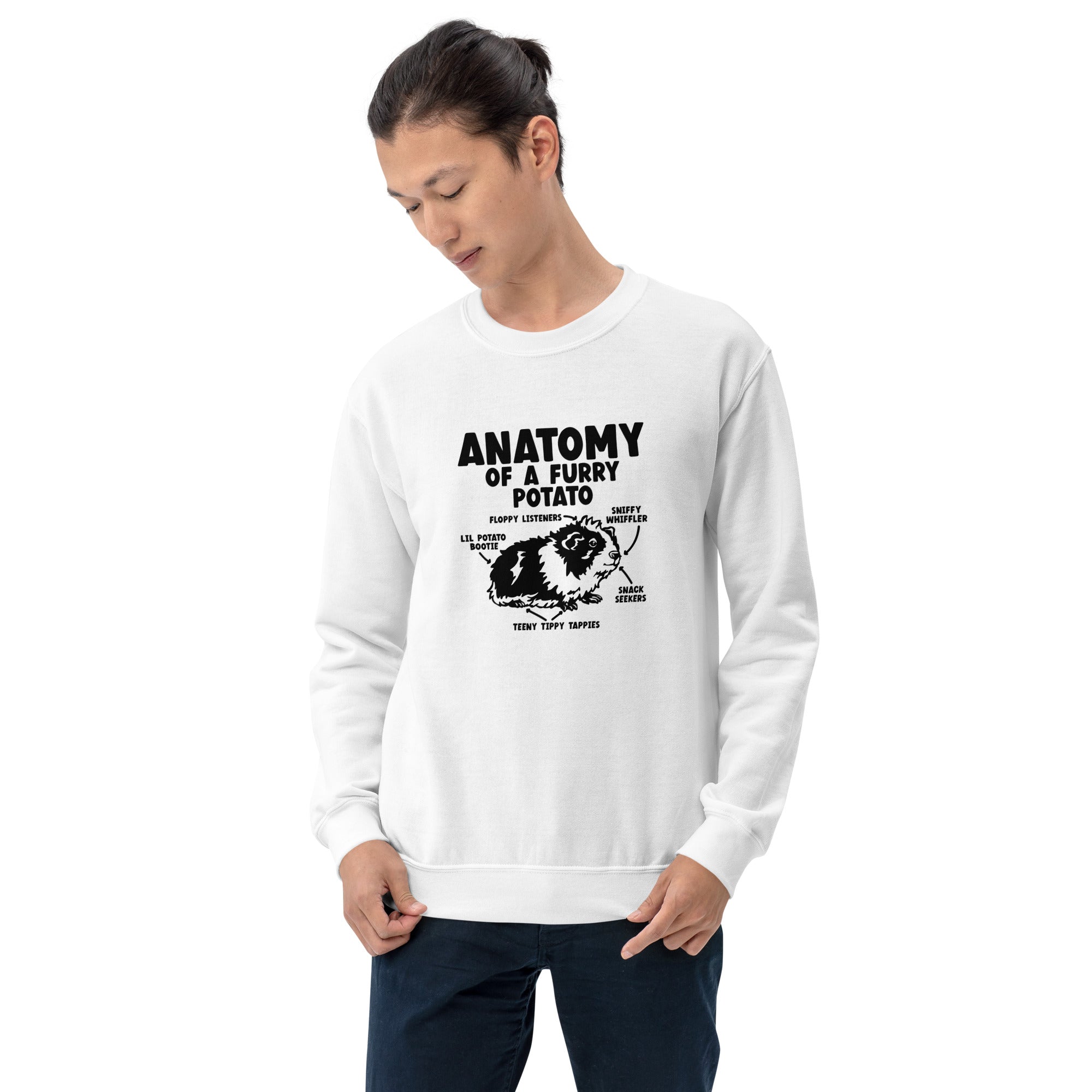 Guinea Pig Anatomy Of A Furry Potato Sweatshirt | Guinea Pig Gifts | Guinea Pig Unisex Sweatshirt