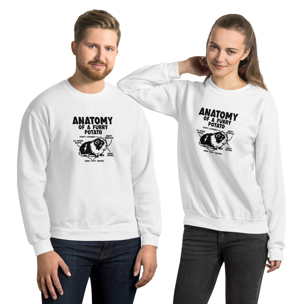 Guinea Pig Anatomy Of A Furry Potato Sweatshirt | Guinea Pig Gifts | Guinea Pig Unisex Sweatshirt