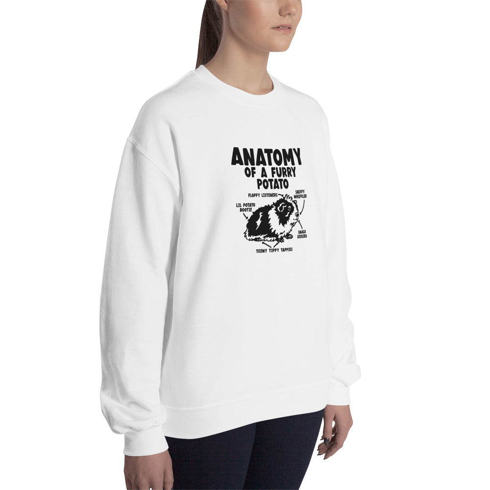 Guinea Pig Anatomy Of A Furry Potato Sweatshirt | Guinea Pig Gifts | Guinea Pig Unisex Sweatshirt