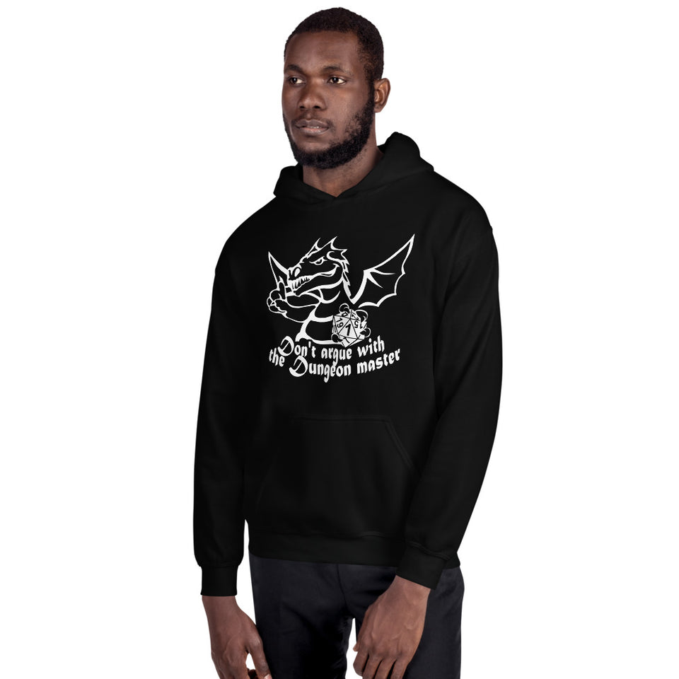 Don't Argue With The DM RPG Dice Hoodie | Dungeon Master Hoodie | Tabletop RPG | Tabletop Games | RPG Hoodie | Role Playing Game Unisex Hoodie