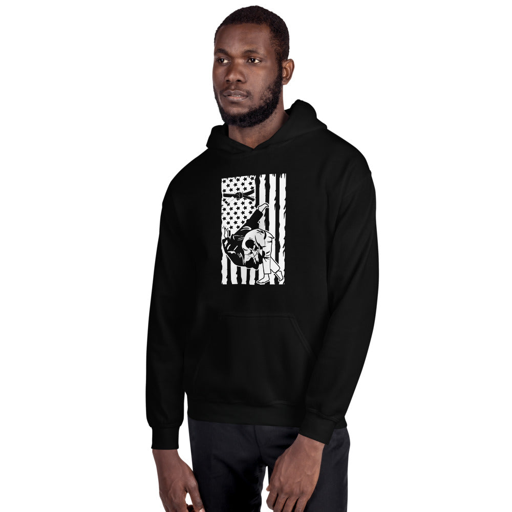 Brazilian Jiu Jitsu Flag Throw Hoodie | BJJ Hoodie | Brazilian Jiu-Jitsu Unisex Pullover Hoodie